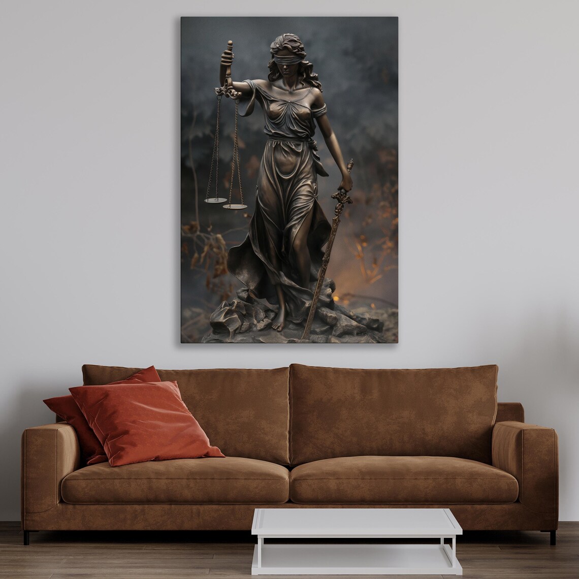 Lady Justice Themis Judicial Symbol Art Print - Image 2