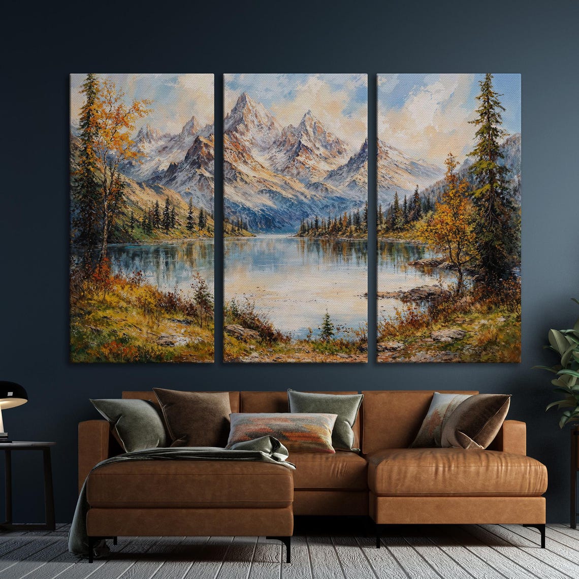 Mountain Lake Landscape Extra Large Framed Print Scenic Nature Wall Art Tranquil Wilderness Decor Gift For Home Ready To Hang - Image 6