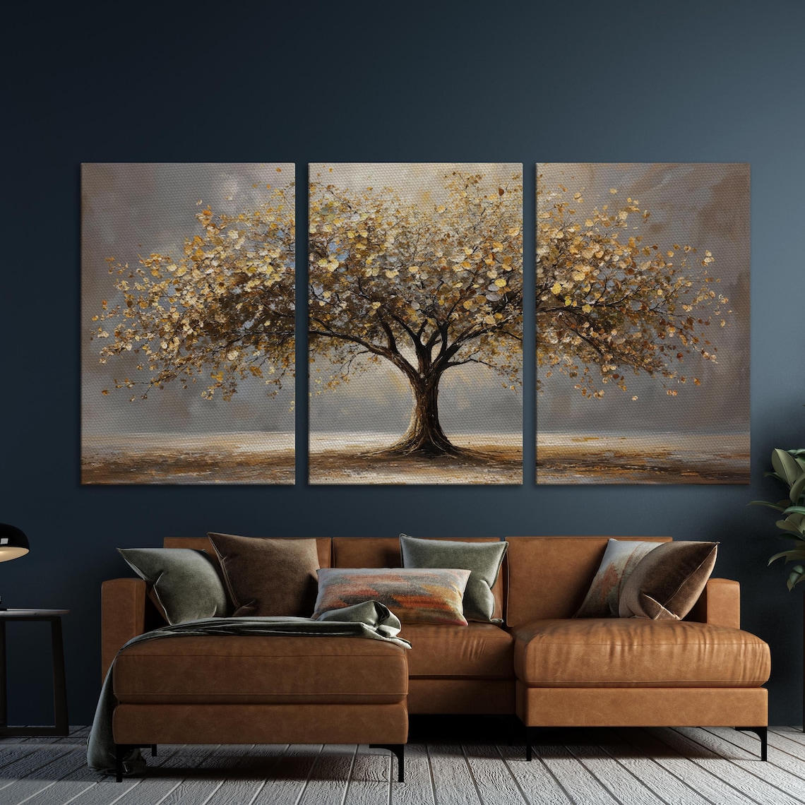 Tree Of Life, Autumn Landscape Modern Art Print - Image 5