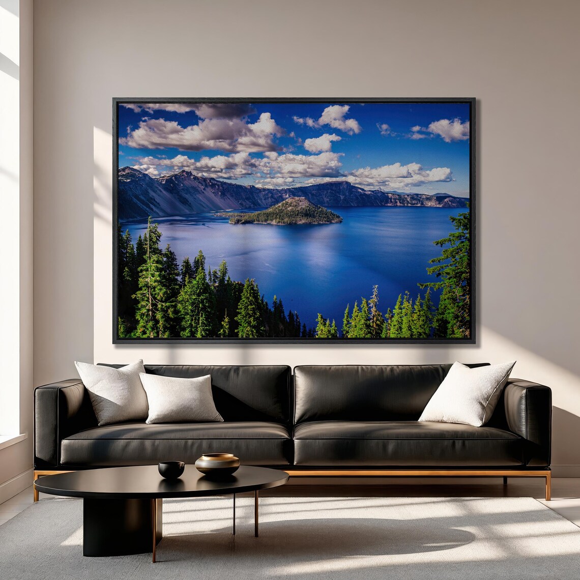 Crater Lake Panoramic Art Print, Oregon Landscape - Image 3