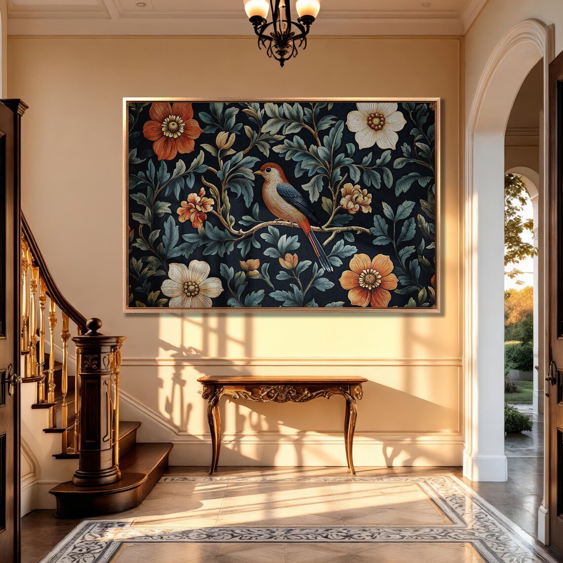 Bird in Floral Paradise, Spring Botanical Art Print - Image 5