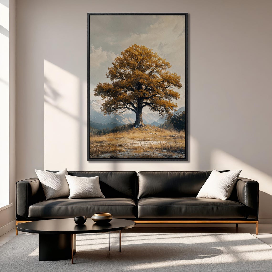 Majestic Autumn Oak Tree in Mountain Landscape Fall Season Poster - Image 5