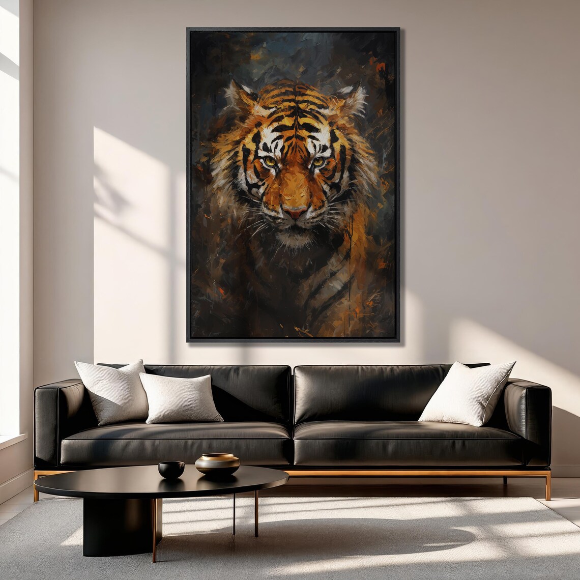 Tiger Oil-Painting Style Art Print, Jungle Wildlife - Image 5