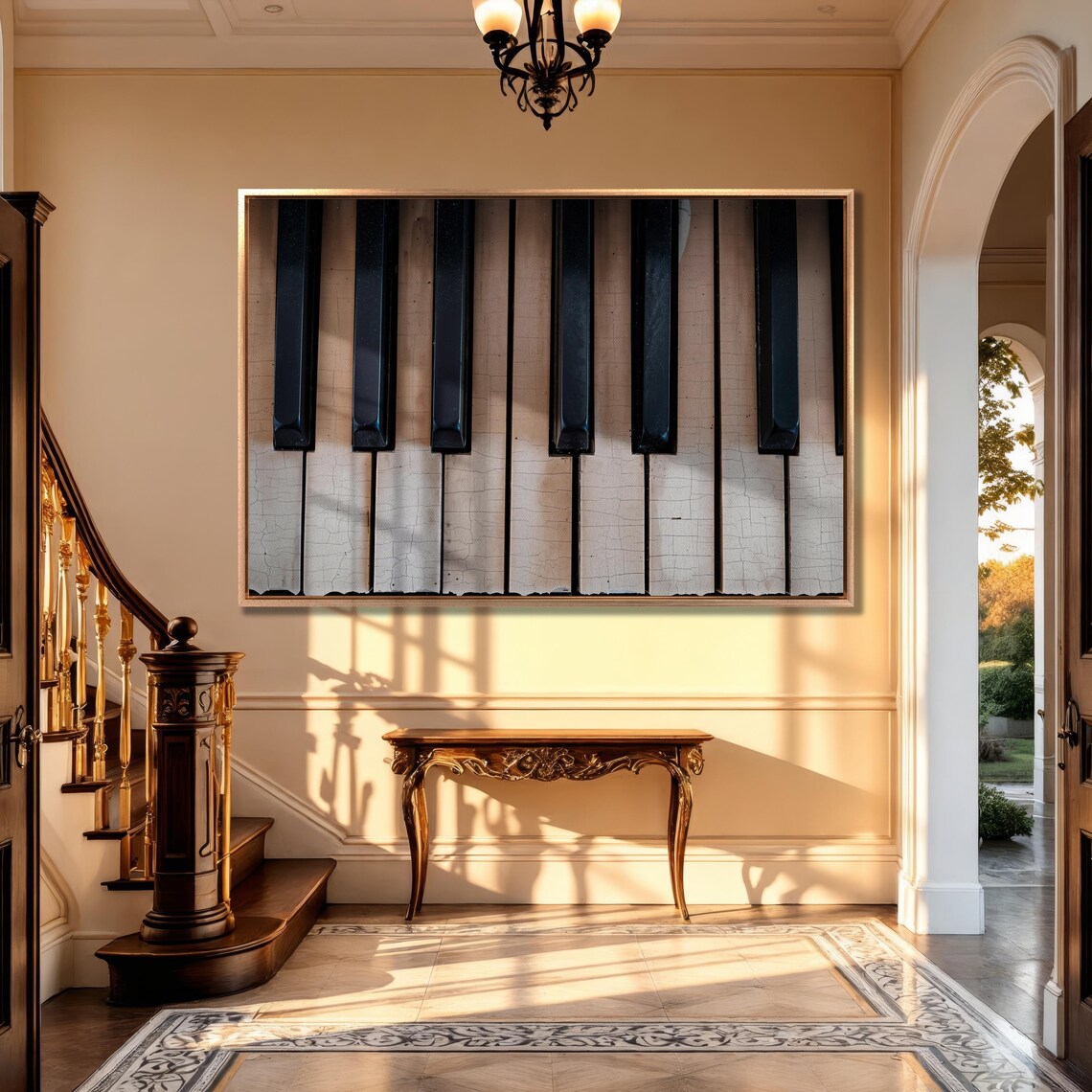 Vintage Piano Keys Print, Classical Music Wall Art - Image 2