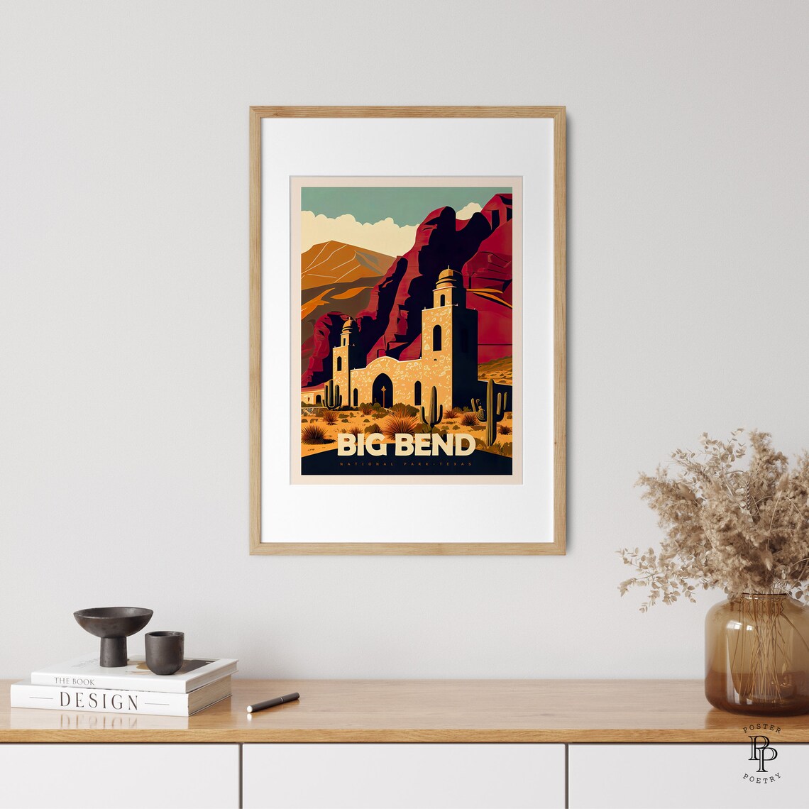 Big Bend National Park Trendy Travel Poster Art - Image 2