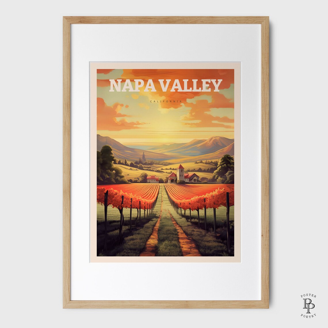Napa Valley California Wine Country Travel Poster - Image 4
