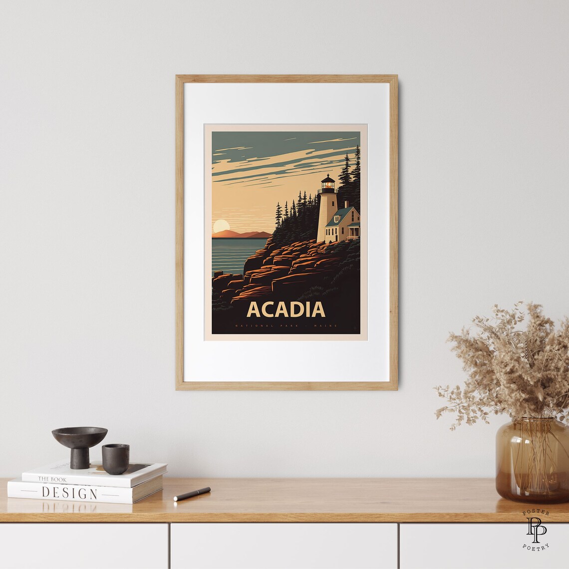 Acadia Vintage National Park Travel Poster Print - Image 2