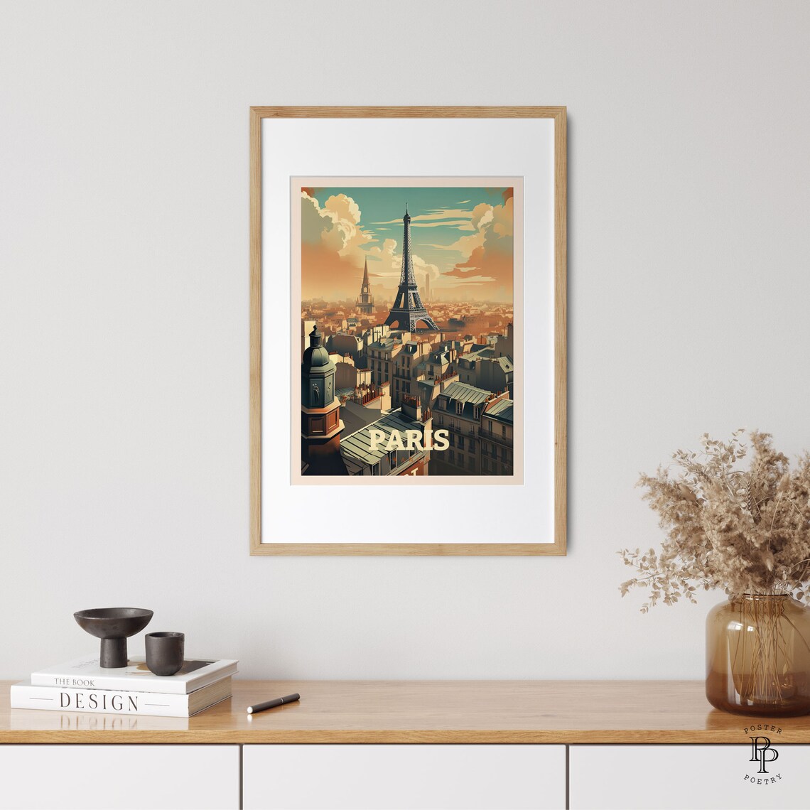 Paris Travel Poster, Eiffel Tower Wall Art Print - Image 3