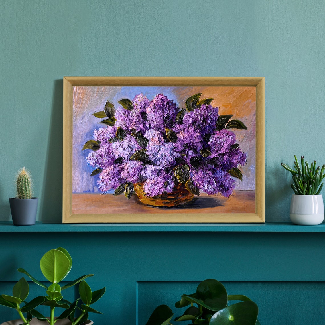 Flowers Oil Painting Flowers Still Life Poster Prints Flower Painting Prints Floral Texture Oil Painting Home Office Wall Art Decoration - Image 3