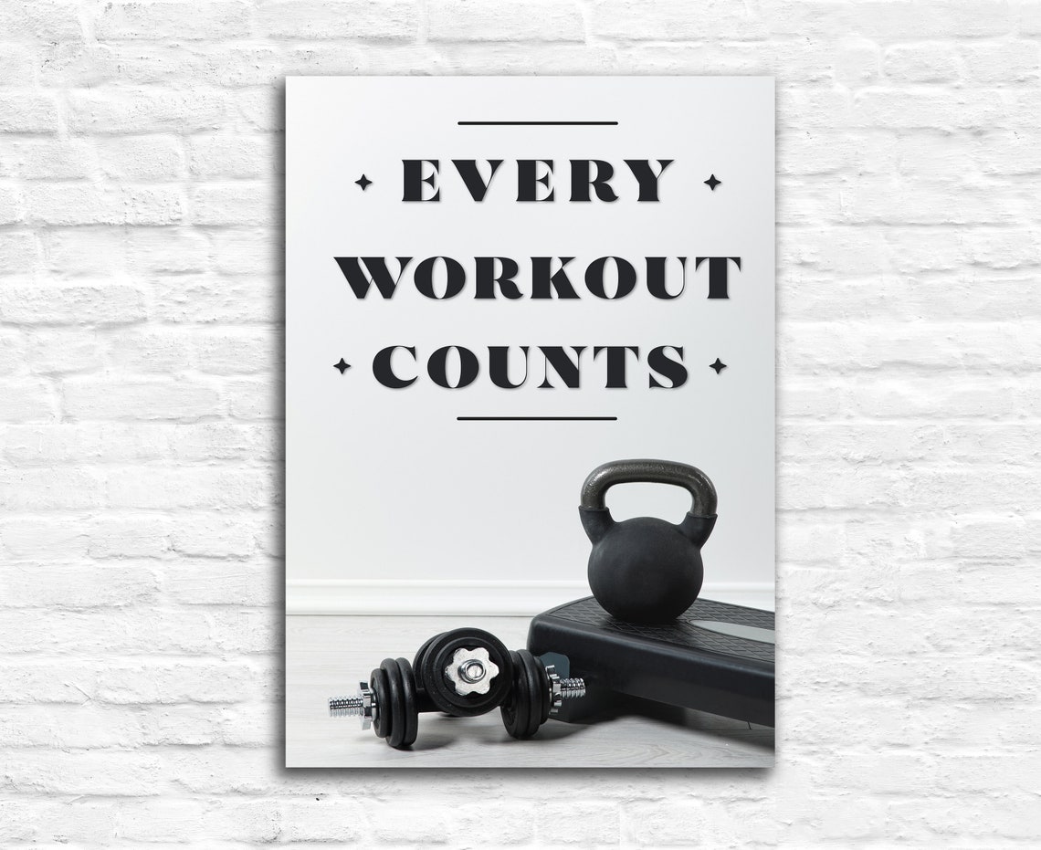 Gym Wall Art Gym Poster Print Gym Decoration Fitness Room Wall Art Workout Quotes Home Gym Poster Inspired Poster Motivational Poster - Image 2