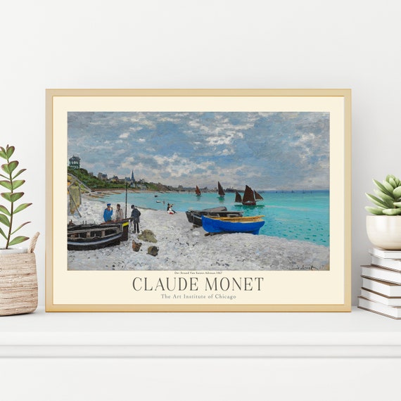 Claude Monet Painting Prints Museum Gallery Exhibition Poster Claude Monet Artworks Claude Monet Poster Prints Monet Vintage Print