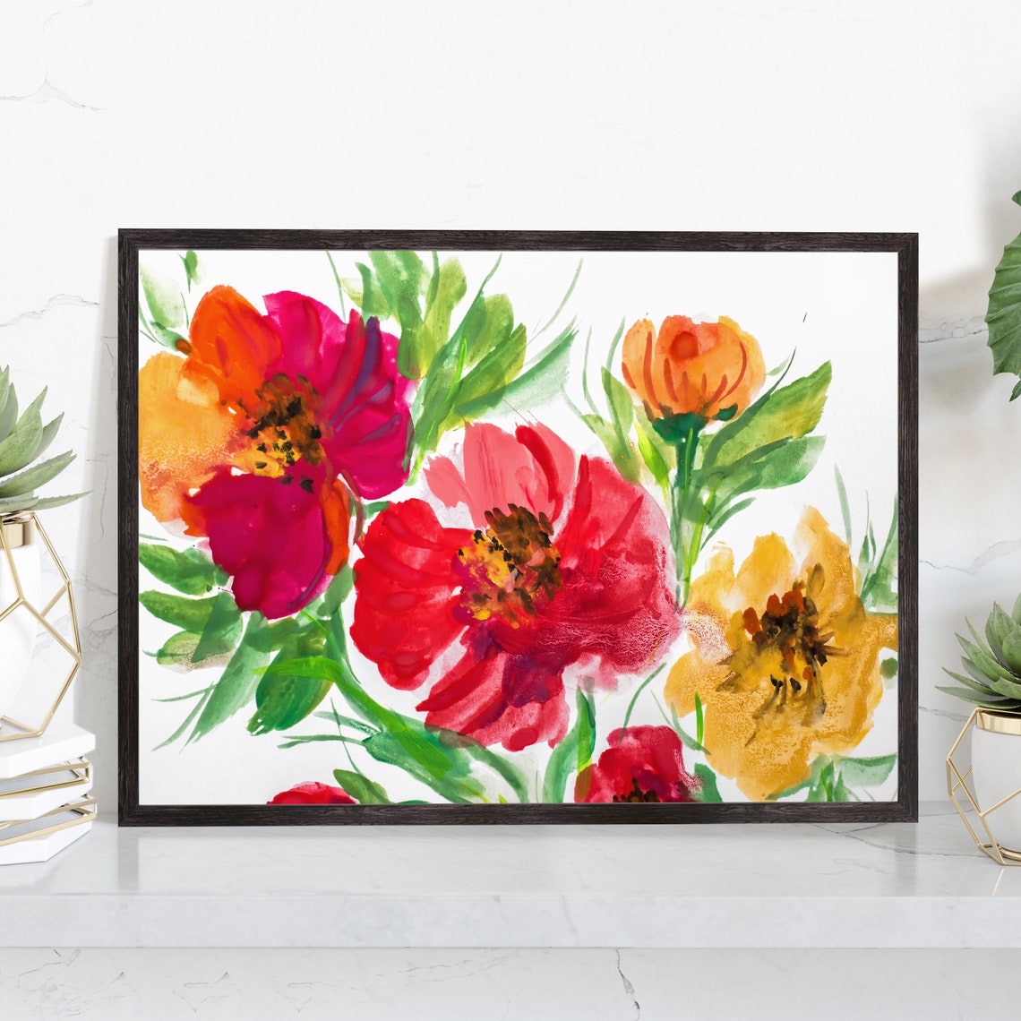 Flowers Oil Painting Flowers Still Life Poster Prints Flower Painting Prints Floral Texture Oil Painting Home Office Wall Art Decoration