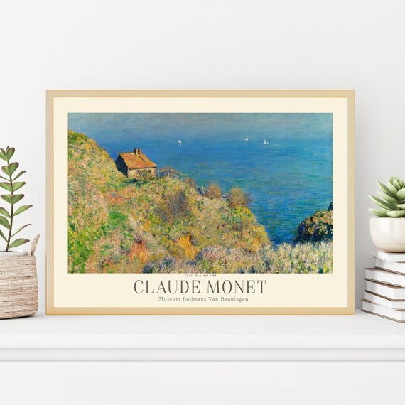 Claude Monet Painting Prints Museum Gallery Exhibition Poster Claude Monet Artworks Claude Monet Poster Prints Monet Vintage Print