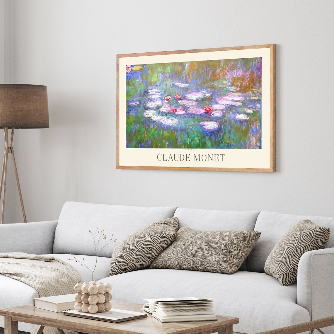 Claude Monet Water Lilies Pink Blossom Pond Impressionist Art Poster - Image 4