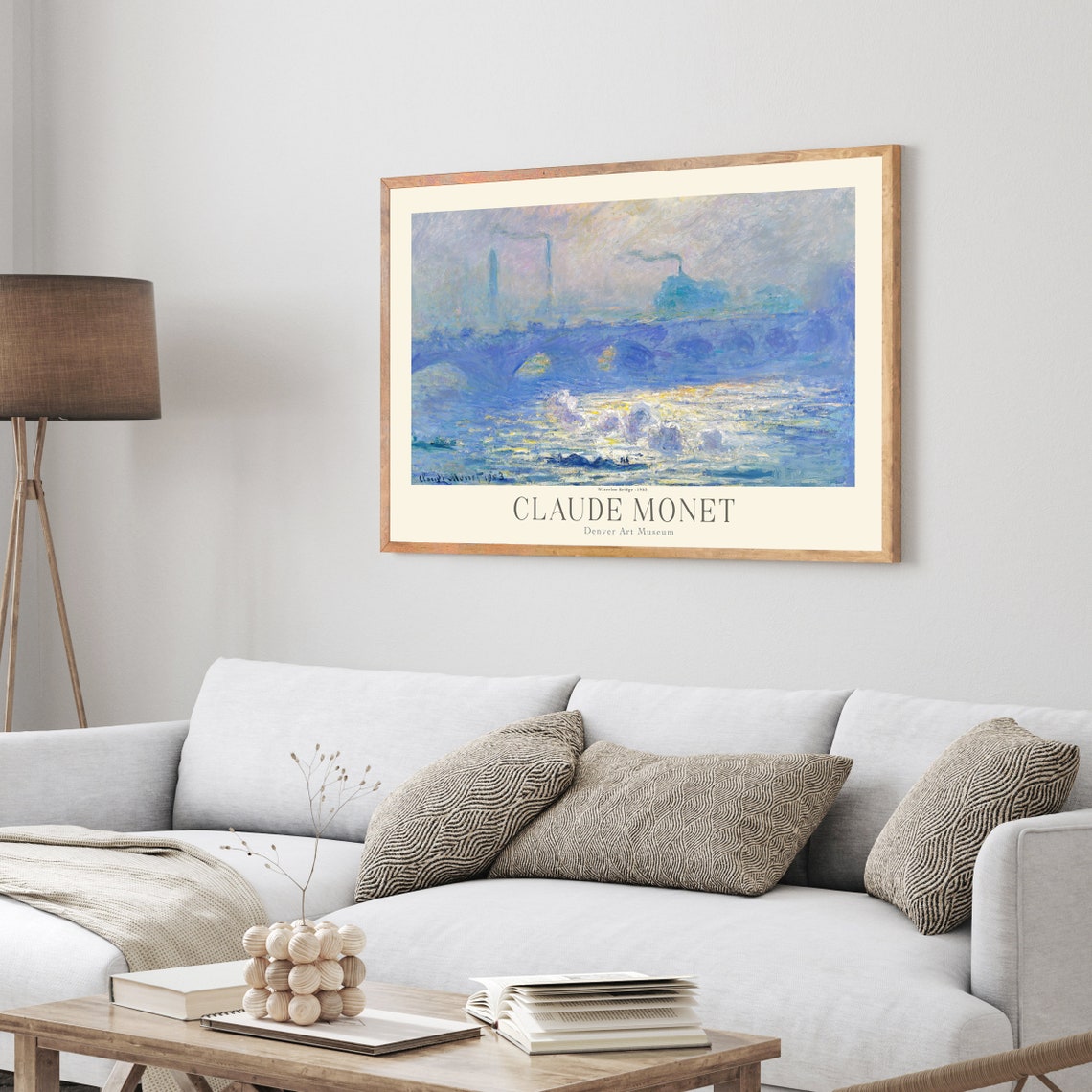 Claude Monet Waterloo Bridge London Fog Thames Vintage Art Poster - Image 4