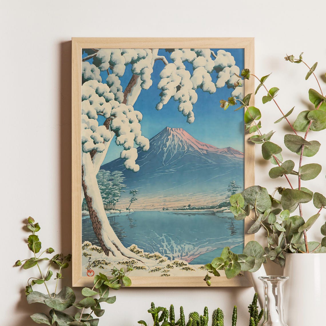 Mount Fuji Clearing After Snowfall Kawase Hasui 1930 Art Poster