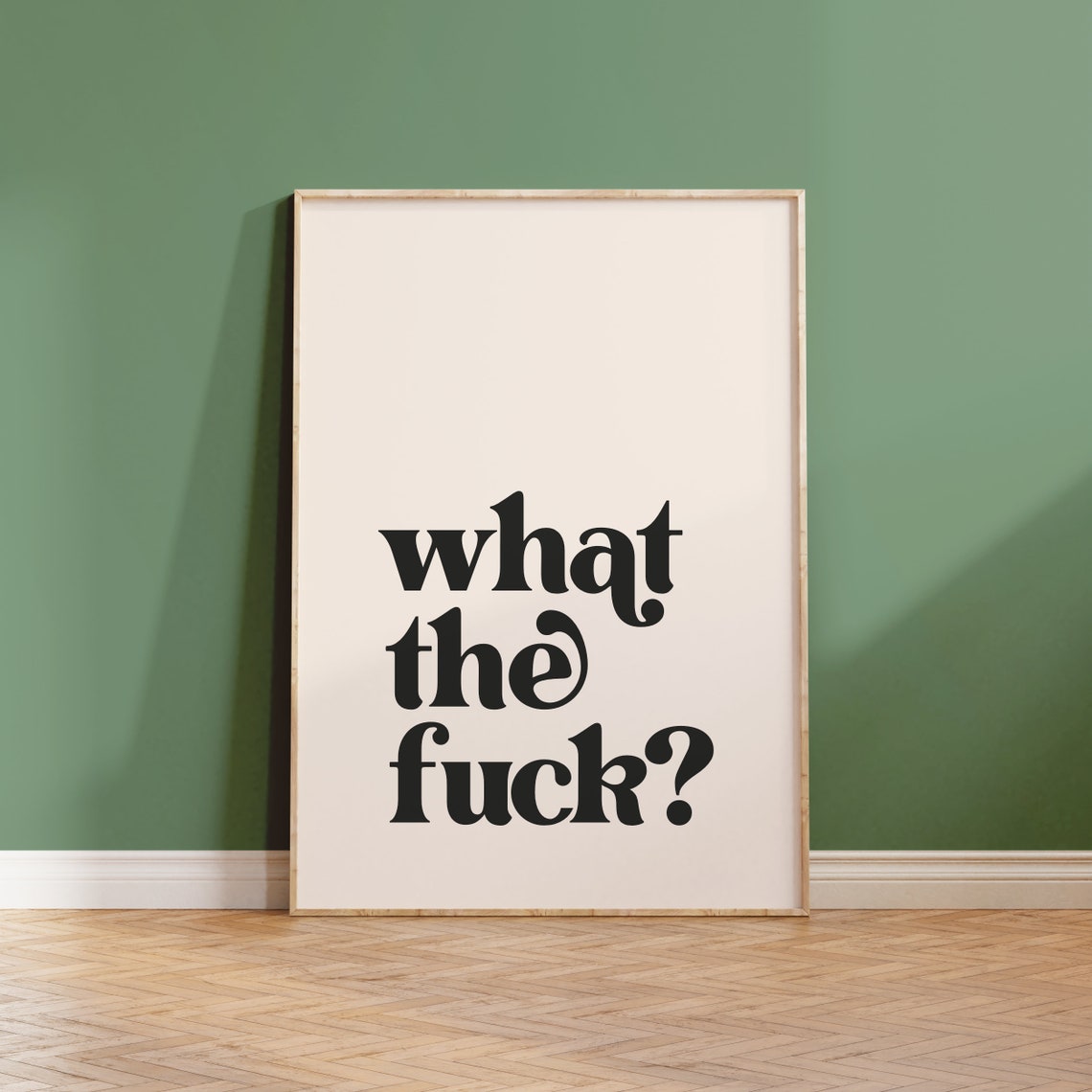 What the Fuck Question Mark Bold Cheeky Serif Typography Wall Art - Image 4
