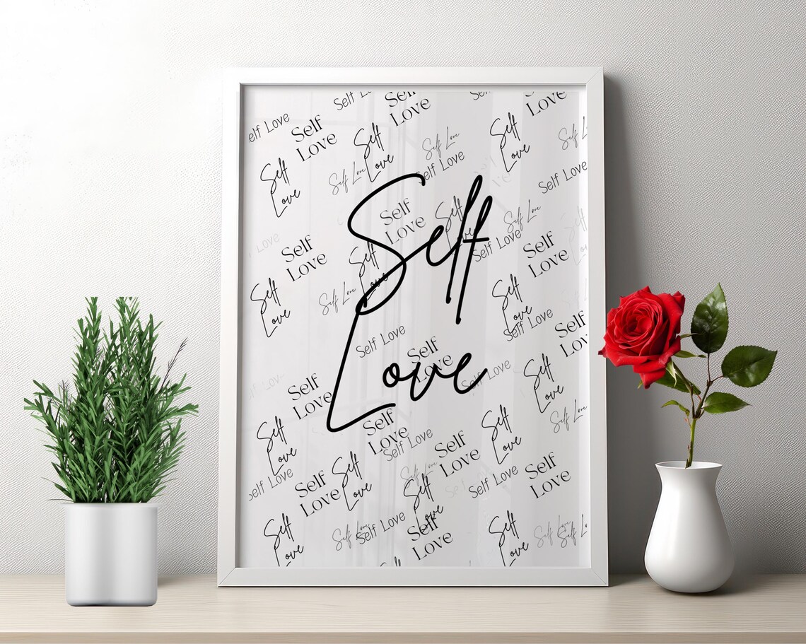 Self Love Art Print, Minimalist Quote - Image 2