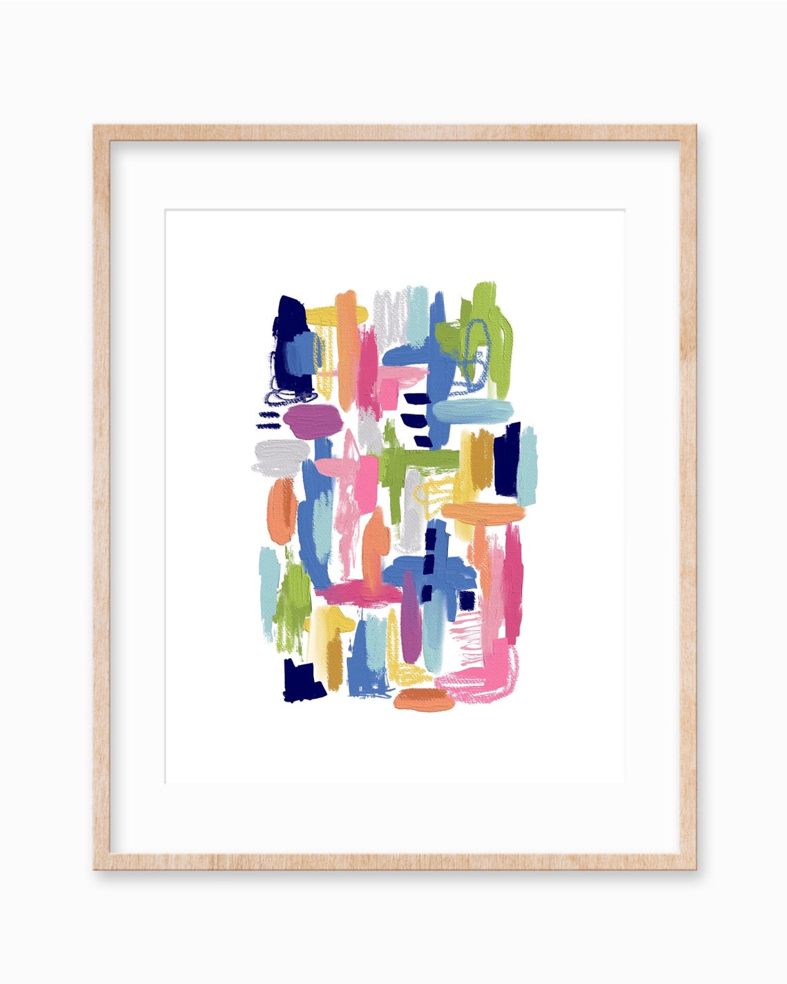 Colorful Abstract Art Painting, Kids Nursery Decor