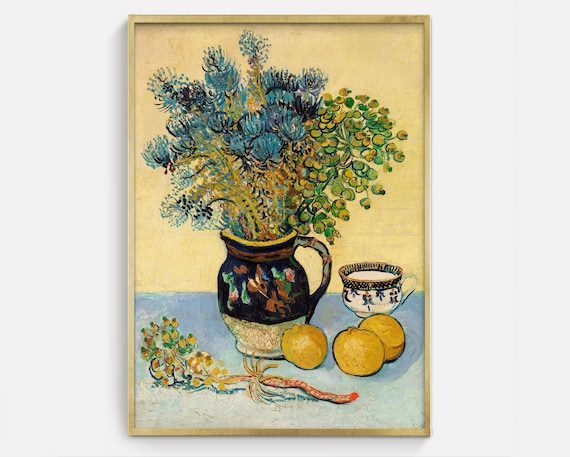 Still Life With Lemons Vintage Kitchen Art Print