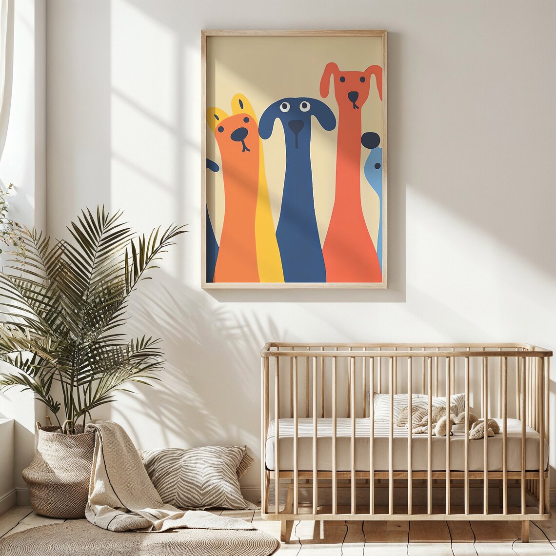 Colorful Dog Family Art Print, Nursery Wall Decor - Image 5