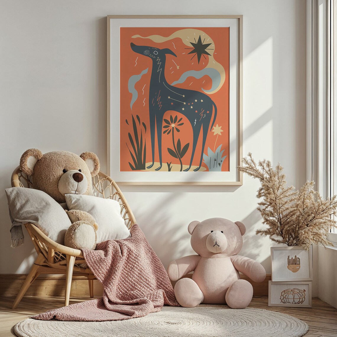 Playful Shapes and Animals Nursery Art Print - Image 4