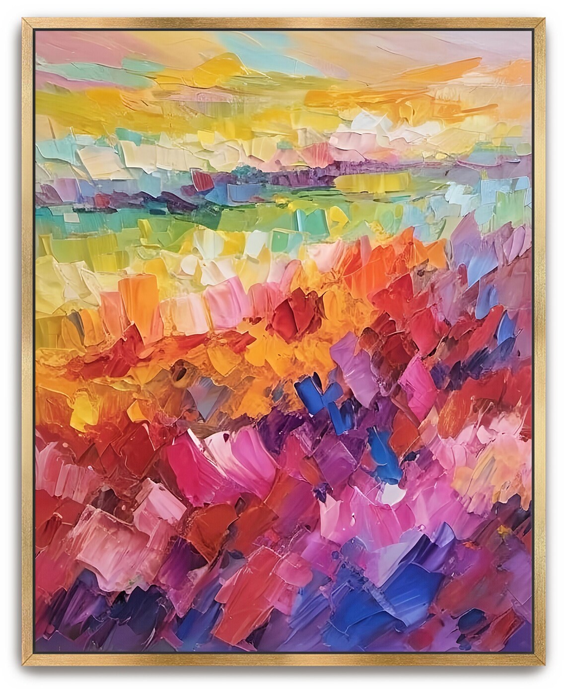 Abstract Acrylic Painting, Colorful Rainbow Art Print - Image 5