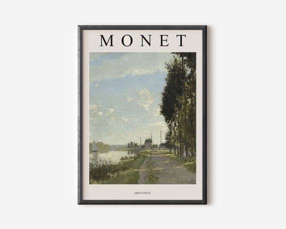 Claude Monet Exhibition Poster Famous Gallery Wall Art Print Monet Art Print Floral Wall Print Garden Scenery Nature Living Room Art