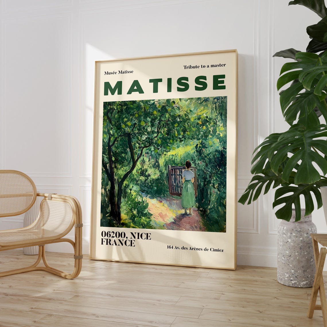 Henri Matisse Exhibition Poster Famous Gallery Wall Art Print Painting Art Print Beige Wall Print Garden Scenery Nature Living Room Art