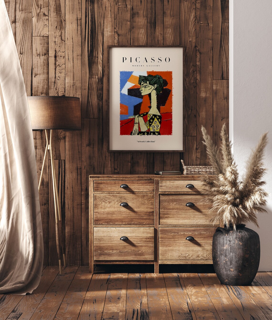 Picasso Cubist Woman Portrait Modern Gallery Illustration Poster - Image 3