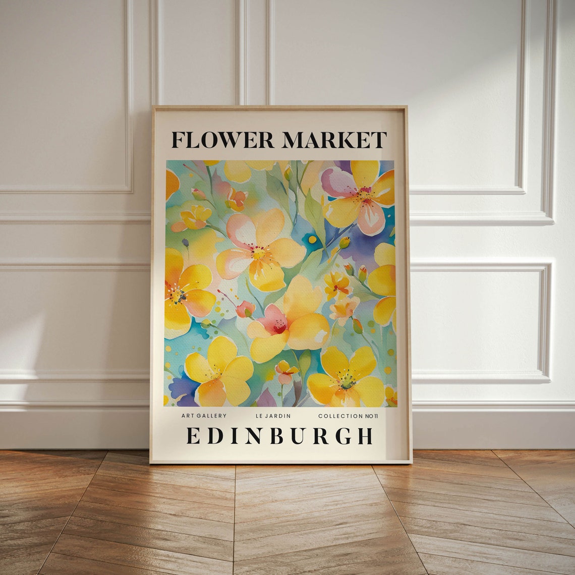 Edinburgh Scotland Flower Art Poster Print Wanderlust Travel Art Floral Wall Decor Botanical Art Gift For Travelers Travel Inspired Art - Image 2