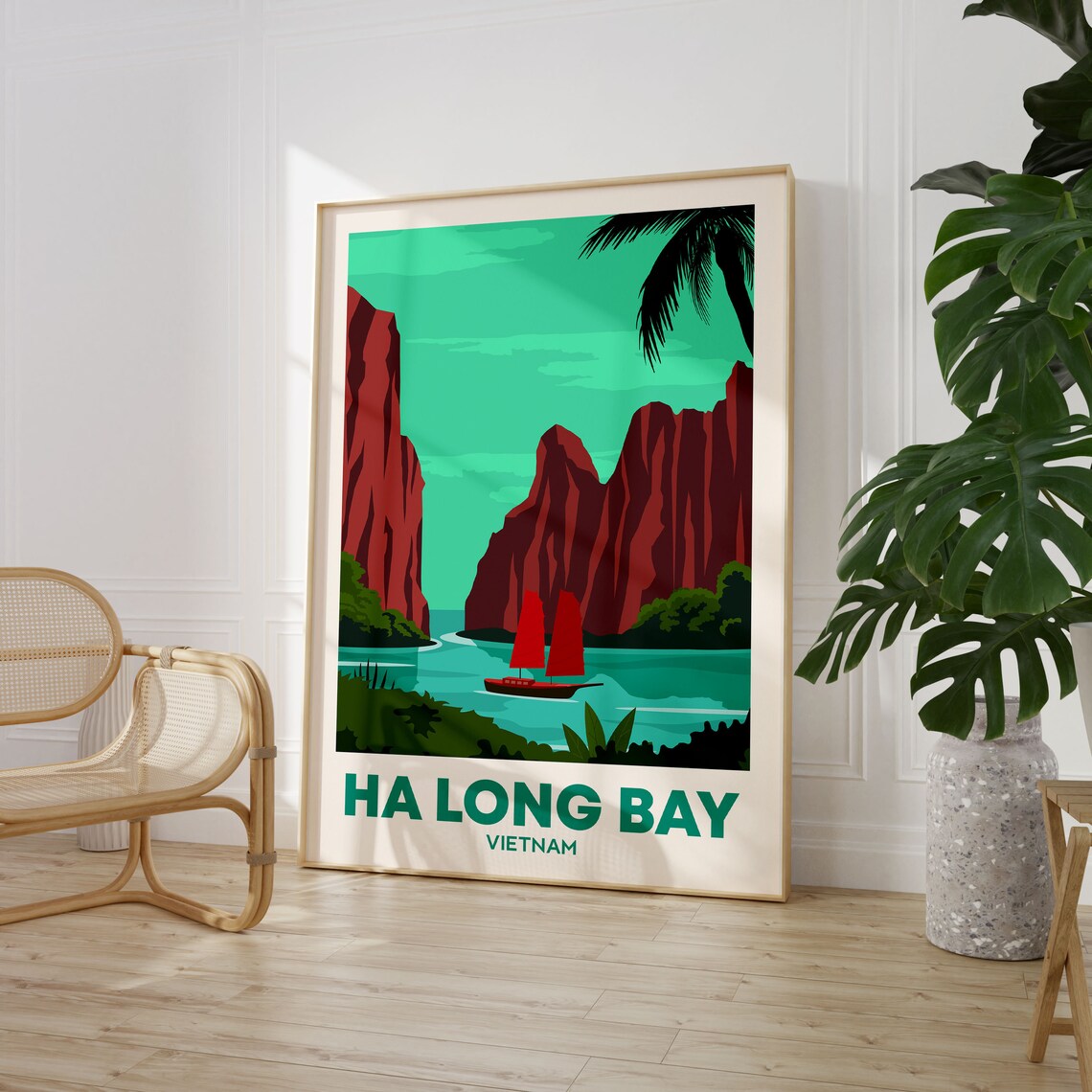 Ha Long Bay Vietnam Travel Poster, Great Wall Gift - Image 3
