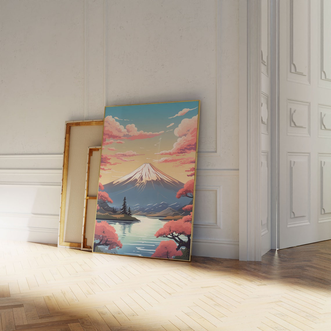 Mount Fuji, Modern Travel Art Print - Image 2
