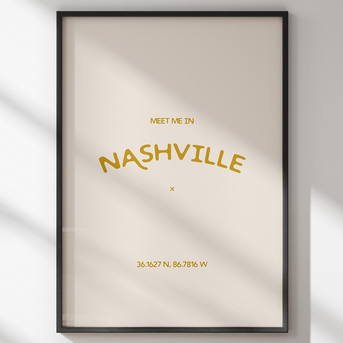 Meet Me in Nashville Western Folk Style Art Print