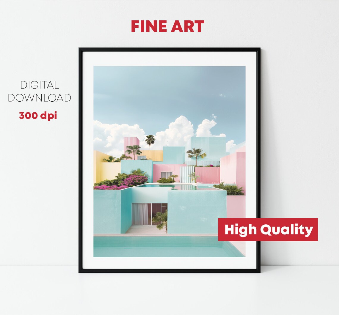 Urban Miami Travel Photography Urban Wall Art Street Scene High Resolution Trendy Decor Living Urban Art - Image 2