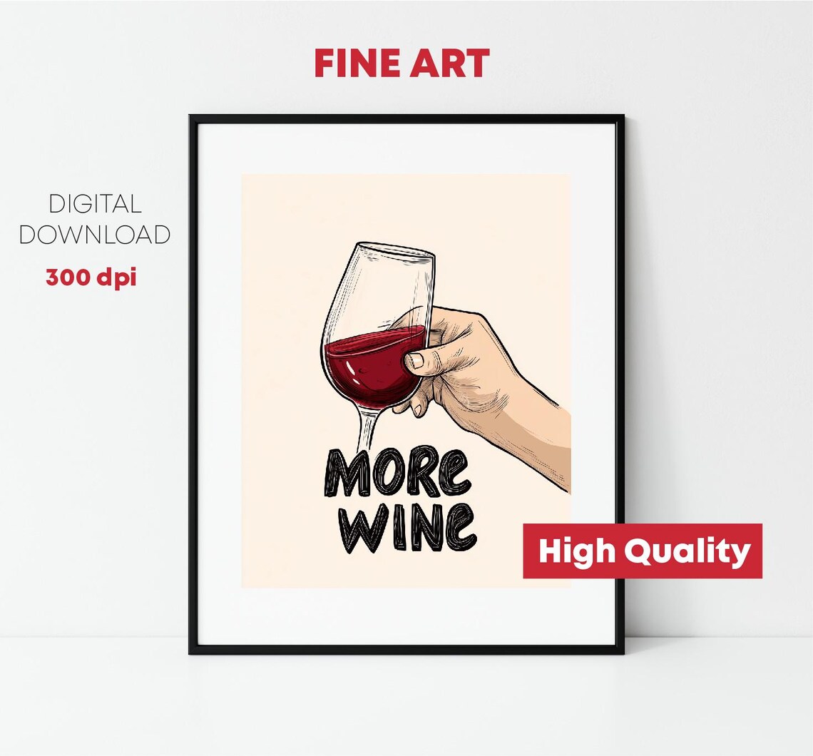 Red Wine Abstract, Kitchen Decor Art Print - Image 2