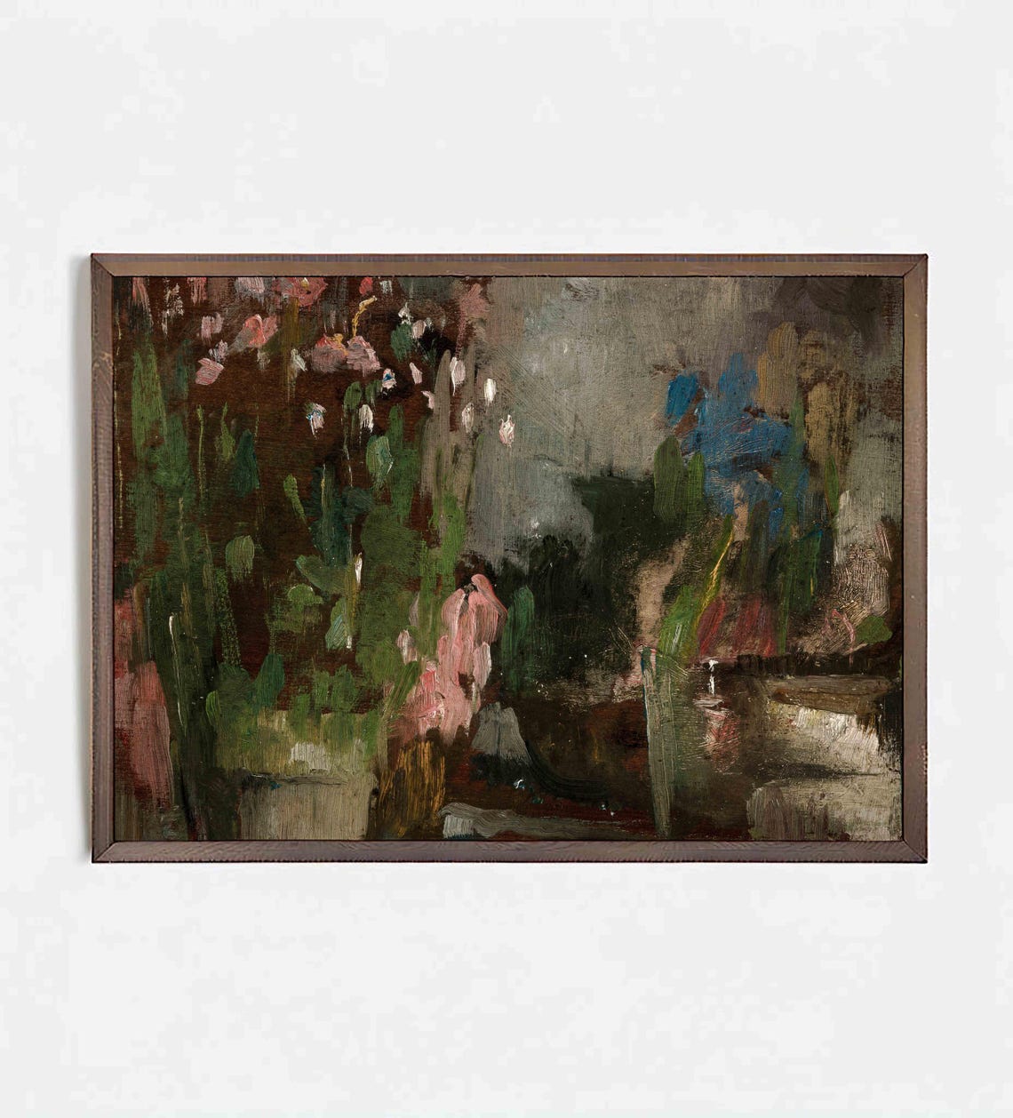 Abstract Floral Vintage Farmhouse Art Print - Image 2