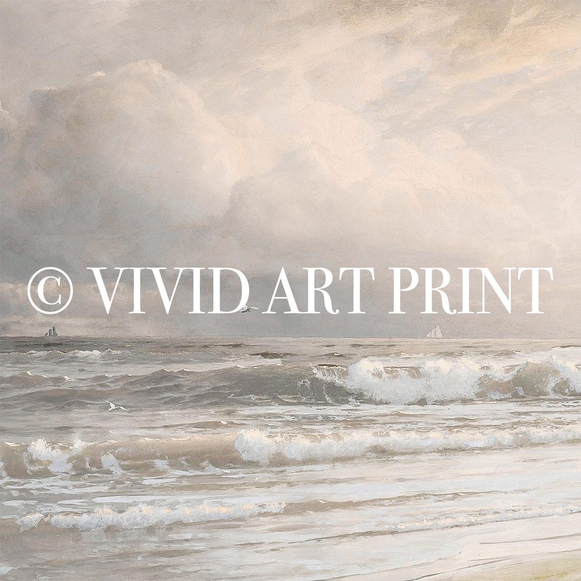 Ocean Landscape Wall Art Vintage Seascape Moody Nursery Home Decor Vivid Art Print Wr 316 - Image 4