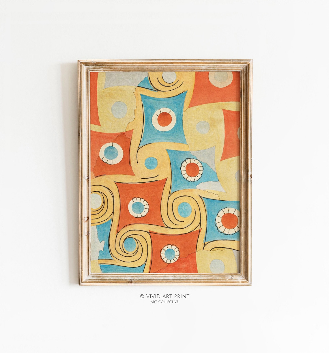 Abstract Geometric Ceiling Pattern, Vintage Retro