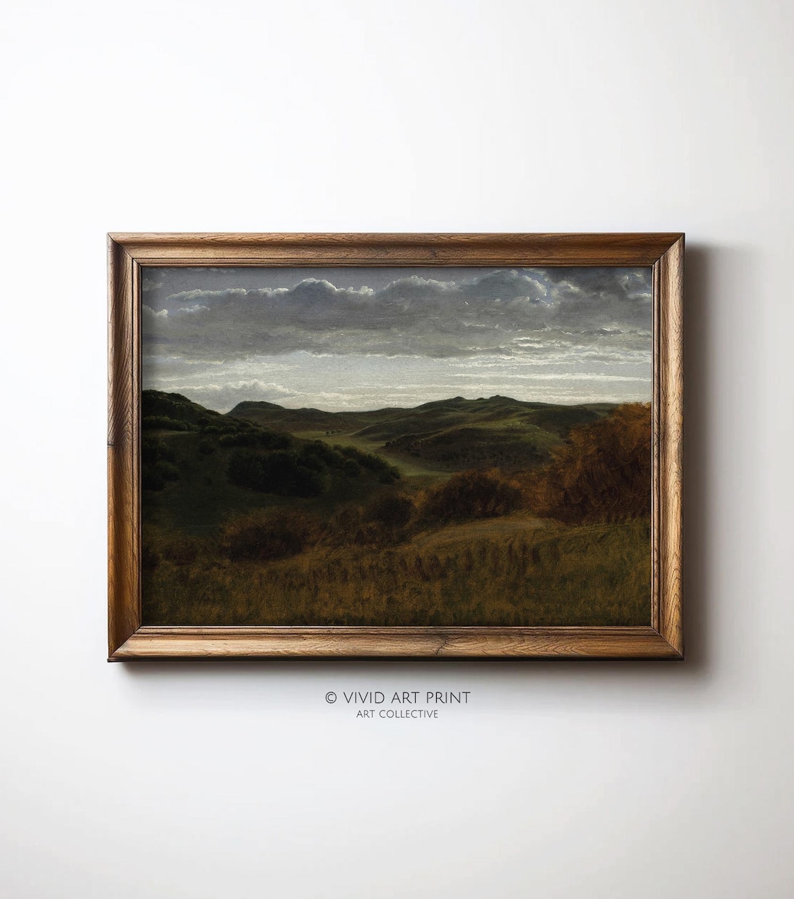 Rustic Countryside Golden Hills Vintage Farmhouse Art Print