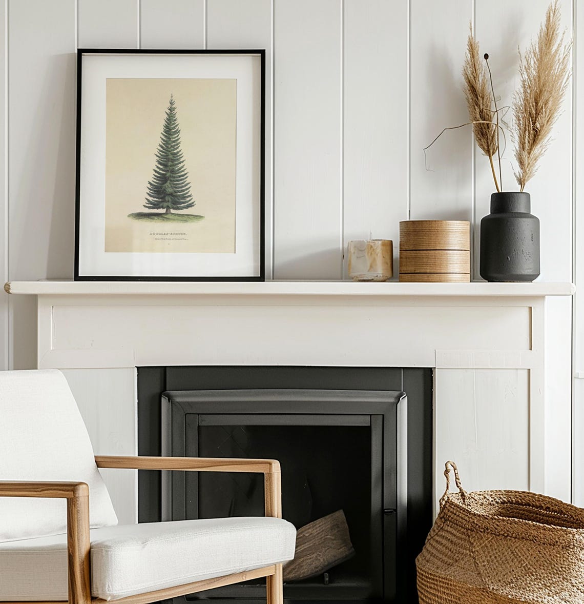 Vintage Douglas Spruce Wall Art Rustic Evergreen Tree Illustration Home Decor Vivid Art Print Gl 136 - Image 2