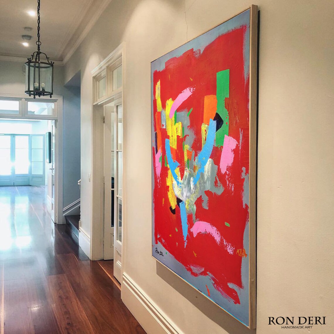 Red Abstract Painting, Office Decor Art Print - Image 5