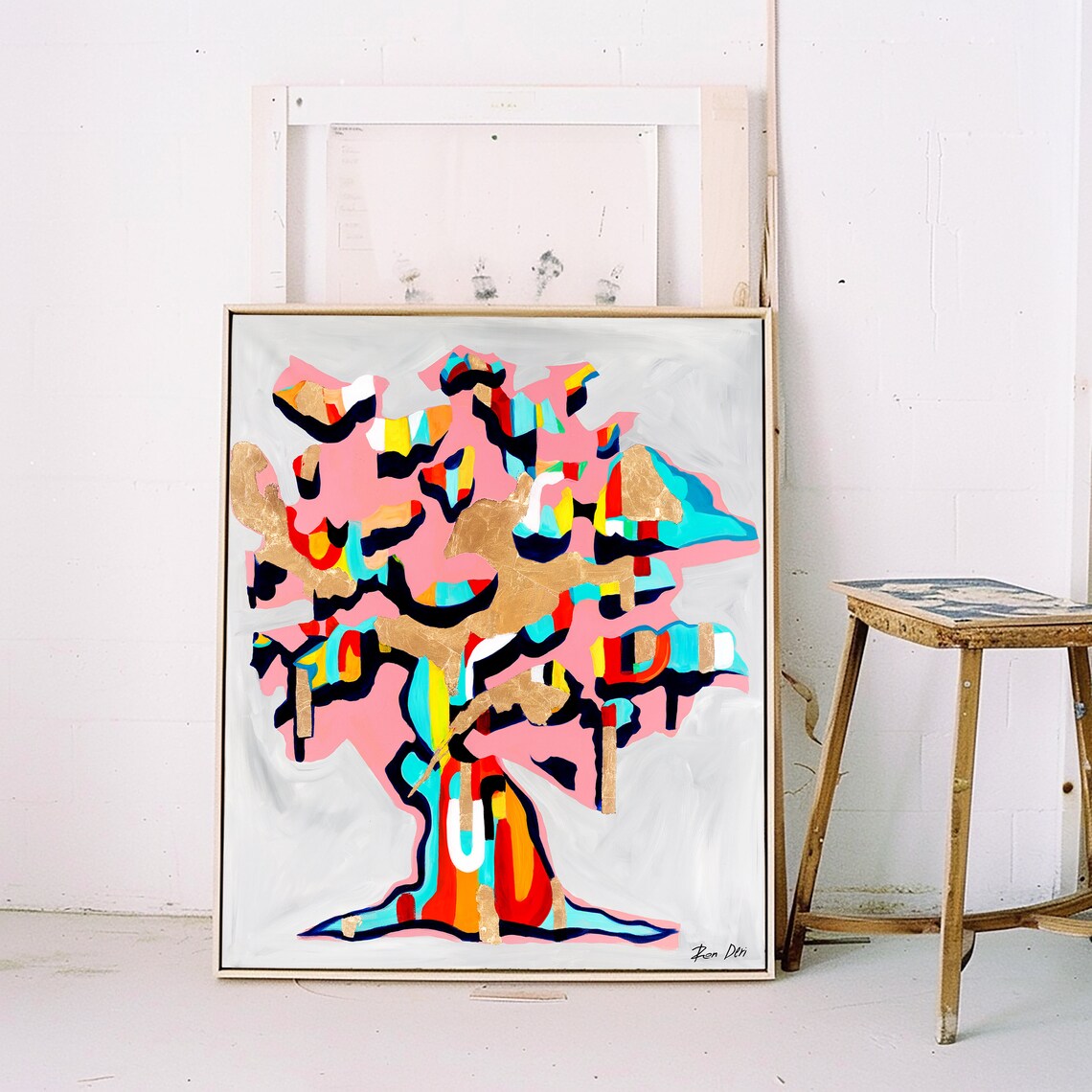 Abstract Art The Giving Tree Tree Of Life Painting Modern Art Contemporary Wall Art Large Art Gray Painting Gold Painting - Image 4
