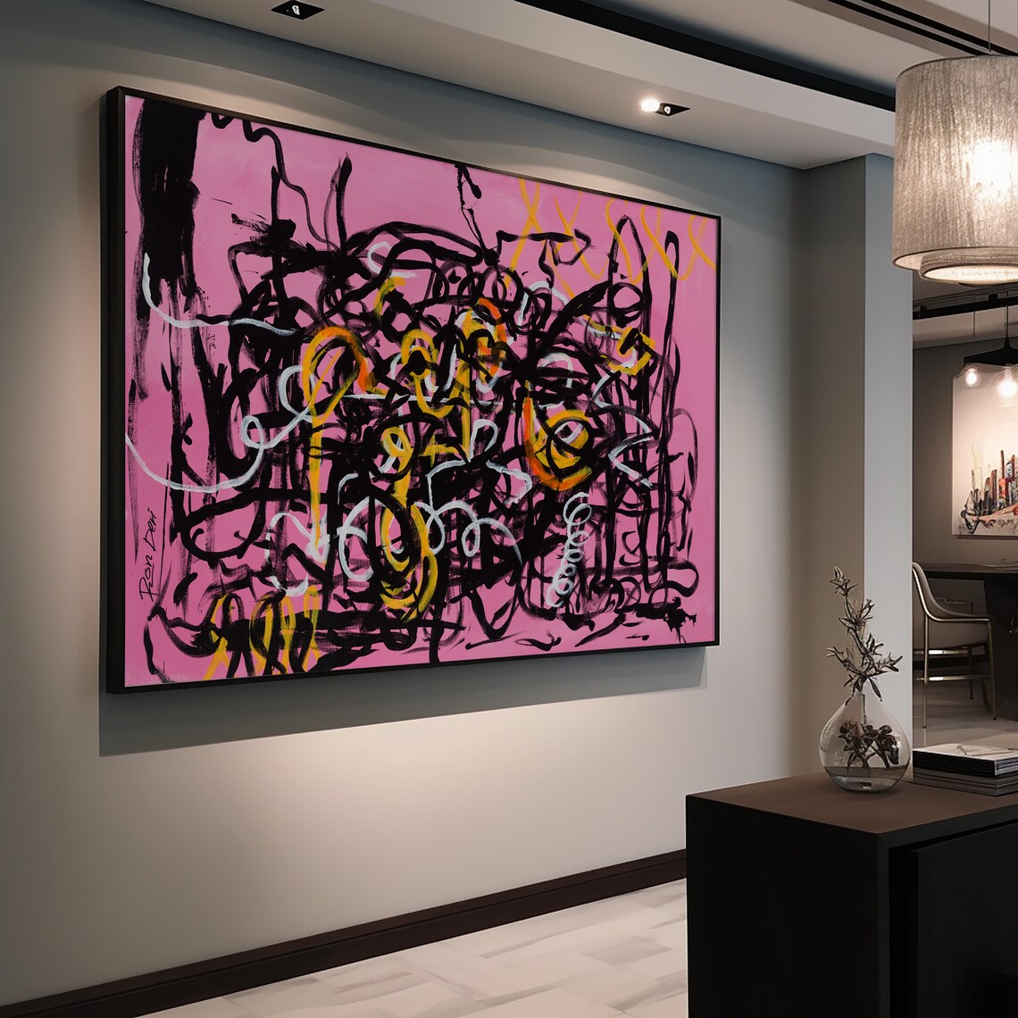 Abstract Chaos II by Ron Deri, Modern Art Print