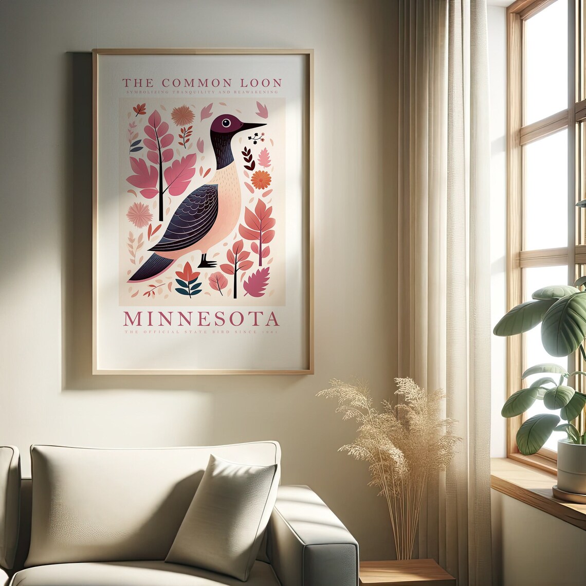 Minnesota Common Loon Art Print, Bird Wall Art