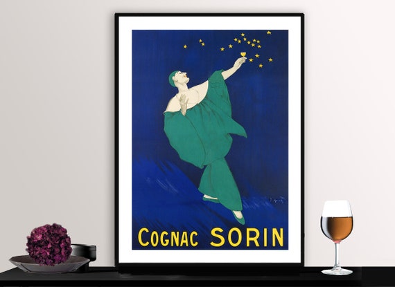 Cognac Sorin Vintage Fooddrink Poster Cognac Lovers Beverages Art Cognac Lovers Gift Bar Decor Idea