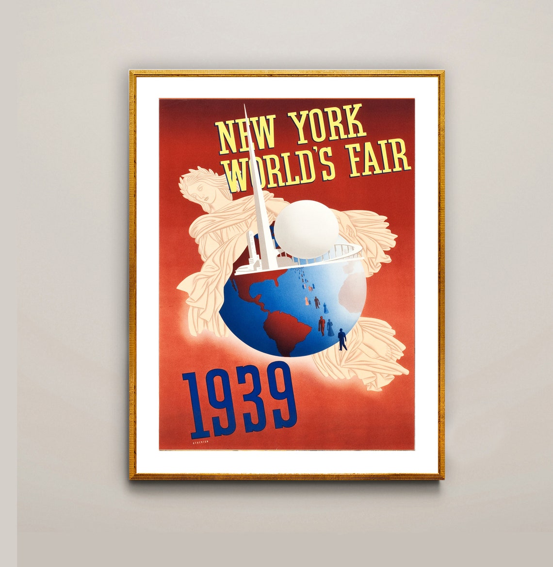 New York Worlds Fair 1939 Trylon Perisphere Vintage Fair Poster - Image 3