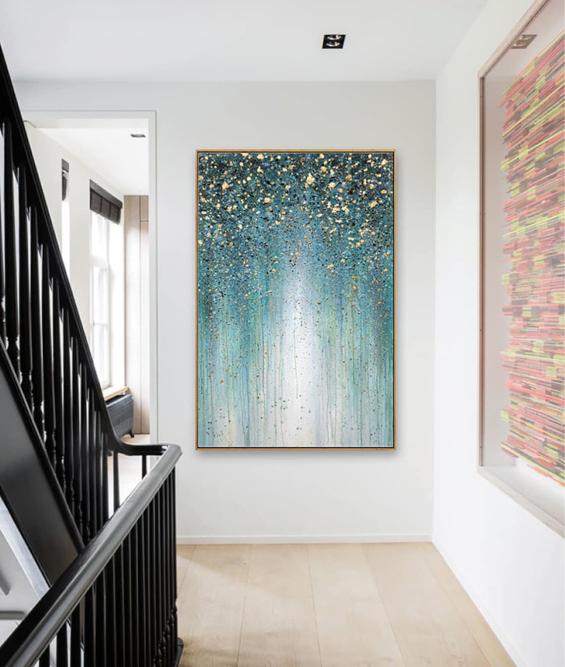 Large Abstract Art, Emerald Green Art Print - Image 4