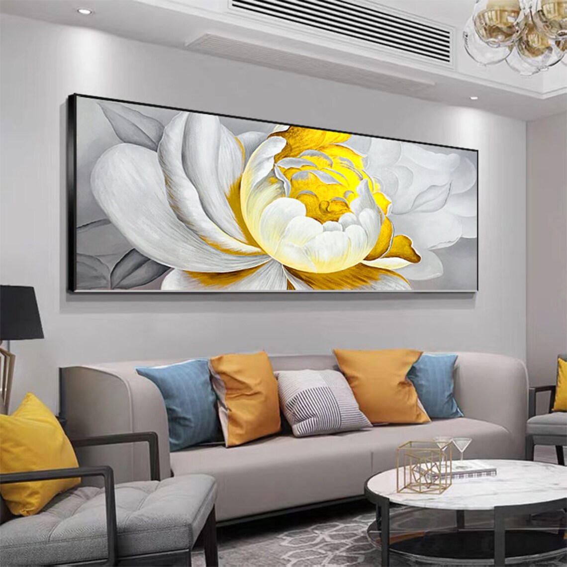 Abstract Blooming Flower Oil Painting, Wall Art Print - Image 4