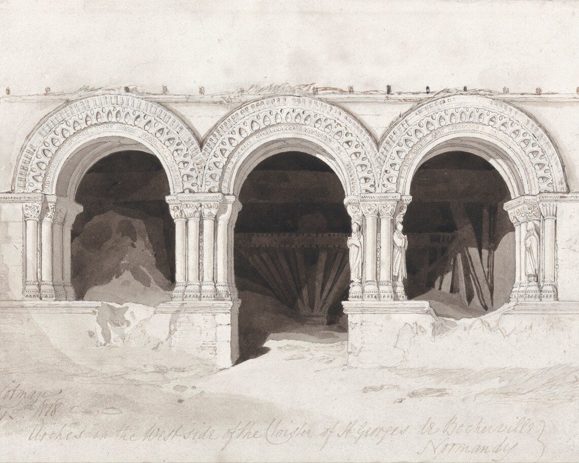 Vintage Arches Architecture Art Print, Neutral - Image 2